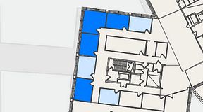 
							Planritning för United Spaces Elektrogatan 10, 4 privata rum, 89 m²