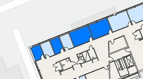 
							Planritning för Workopolis, 4 privata rum, 49 m²