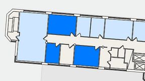 
							Planritning för Landskapet Sickla, 3 privata rum, 61 m²