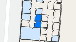 
							Planritning för Kungsholmens Kontorshotell Warfvinges väg, 2 privata rum, 14 m²