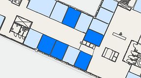 
							Planritning för Convendum Gävlegatan 16, 5 privata rum, 73 m²