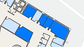 
							Planritning för Spaces Göteborg Gamlestan, 5 privata rum, 90 m²