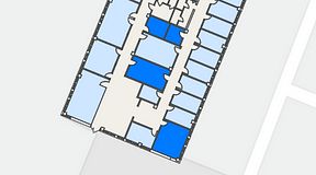 
							Planritning för Växthuset Jägershillgatan, 4 privata rum, 52 m²
