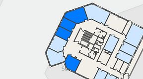 
							Planritning för FASTOFFICE Nymärsta Torg 6, 4 privata rum, 61 m²