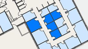
							Planritning för Spaces Hyllie Vista, 5 privata rum, 52 m²