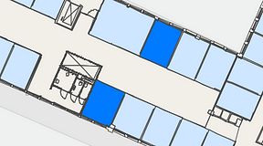
							Planritning för Convendum Gävlegatan 16, 2 privata rum, 36 m²
