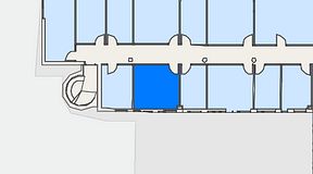 
							Planritning för FirstOffice Arenavägen 33, 1 privata rum, 19 m²