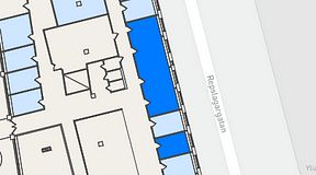 
							Planritning för THE WORKS Medborgarplatsen, 2 privata rum, 60 m²