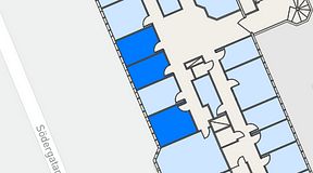 
							Planritning för Regus Helsingborg Södergatan, 3 privata rum, 35 m²