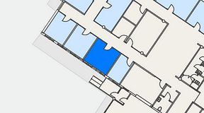 
							Planritning för Atmosfär Coworking, 1 privata rum, 19 m²