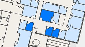 
							Planritning för Flexiwork Hovet, 4 privata rum, 37 m²