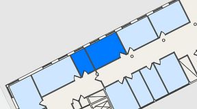 
							Planritning för Convendum Spårvagnshallarna, 2 privata rum, 34 m²