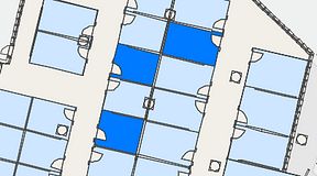 
							Planritning för Convendum Fleminggatan 18, 3 privata rum, 39 m²