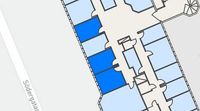 
							Planritning för Regus Helsingborg Södergatan, 3 privata rum, 37 m²