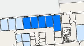 Planritning för Embassy House Lund, 5 privata rum, 70 m²