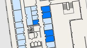 
							Planritning för Spaces Nordenskiöldsgatan, 5 privata rum, 41 m²
