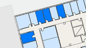 
							Planritning för Regus Lidingö, 4 privata rum, 45 m²