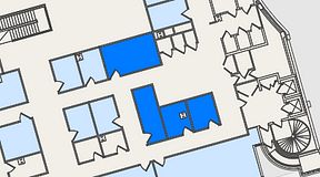 
							Planritning för United Spaces Östra Hamngatan, 4 privata rum, 46 m²