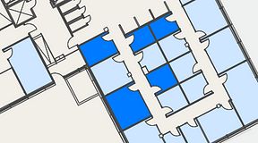 
							Planritning för Spaces Hyllie Vista, 5 privata rum, 53 m²