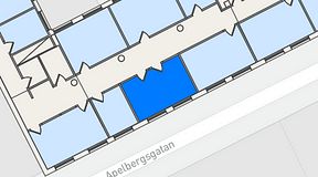 Planritning för iOffice Olof Palmes Gata 11, 1 privata rum, 25 m²