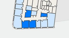 Planritning för United Spaces Nordenskiöldsgatan 24, 4 privata rum, 45 m²
