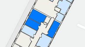 Planritning för SFL 7, 3 privata rum, 48 m²