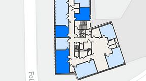 
							Planritning för Flexiwork Kollektivet, 3 privata rum, 72 m²