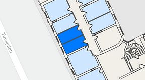 
							Planritning för Convendum Spårvagnshallarna, 2 privata rum, 23 m²