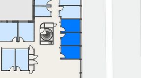 
							Planritning för Convendum Stampgatan 14, 3 privata rum, 36 m²