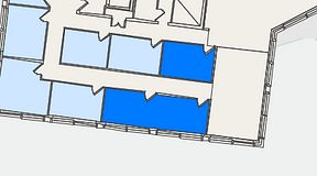 
							Planritning för United Spaces Elektrogatan 10, 2 privata rum, 55 m²