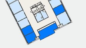 
							Planritning för Convendum Västra Järnvägsgatan 3, 4 privata rum, 52 m²