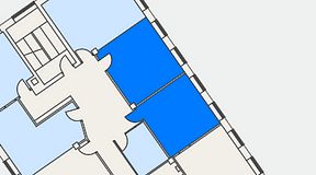 Planritning för Regus Östersund, 2 privata rum, 43 m²