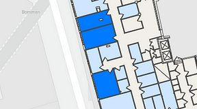
							Planritning för Entreprenörsgatan Hasselbladshuset, 3 privata rum, 67 m²