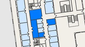
							Planritning för Spaces Nordenskiöldsgatan, 4 privata rum, 55 m²