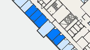 
							Planritning för FirstOffice Kanalvägen 17, 5 privata rum, 56 m²