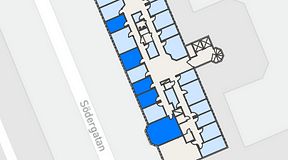 
							Planritning för Regus Helsingborg Södergatan, 5 privata rum, 81 m²