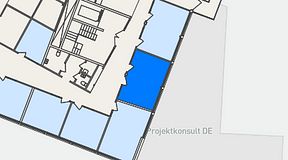 
							Planritning för Växthuset Lund, 1 privata rum, 24 m²