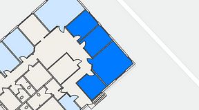 
							Planritning för Easy Office Kungsängen, 4 privata rum, 72 m²