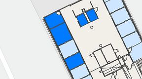 
							Planritning för Convendum Västra Järnvägsgatan 3, 5 privata rum, 45 m²
