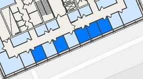 
							Planritning för Spaces Lindholmen, 5 privata rum, 40 m²