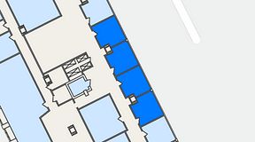 
							Planritning för The Works Västra Järnvägsgatan, 4 privata rum, 74 m²