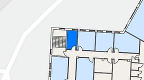 Planritning för Dospace Alfa, 1 privata rum, 9 m²