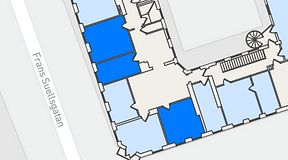 
							Planritning för Regus Adelgatan 21, 3 privata rum, 52 m²