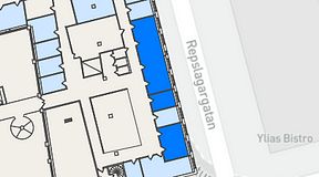 
							Planritning för THE WORKS Medborgarplatsen, 3 privata rum, 82 m²