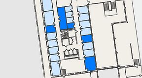 
							Planritning för Spaces Nordenskiöldsgatan, 5 privata rum, 59 m²