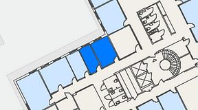 
							Planritning för iOffice Kungsgatan 64, 2 privata rum, 22 m²