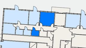 
							Planritning för Embassaden, 2 privata rum, 24 m²