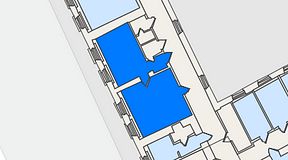 Planritning för 7A Posthuset, Vasagatan 28, 2 privata rum, 61 m²