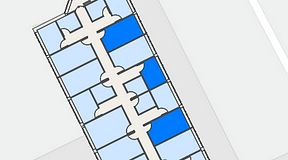 
							Planritning för Regus Rotsunda, 3 privata rum, 39 m²