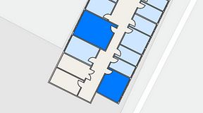 
							Planritning för Quick Office Älvsjö, 2 privata rum, 51 m²